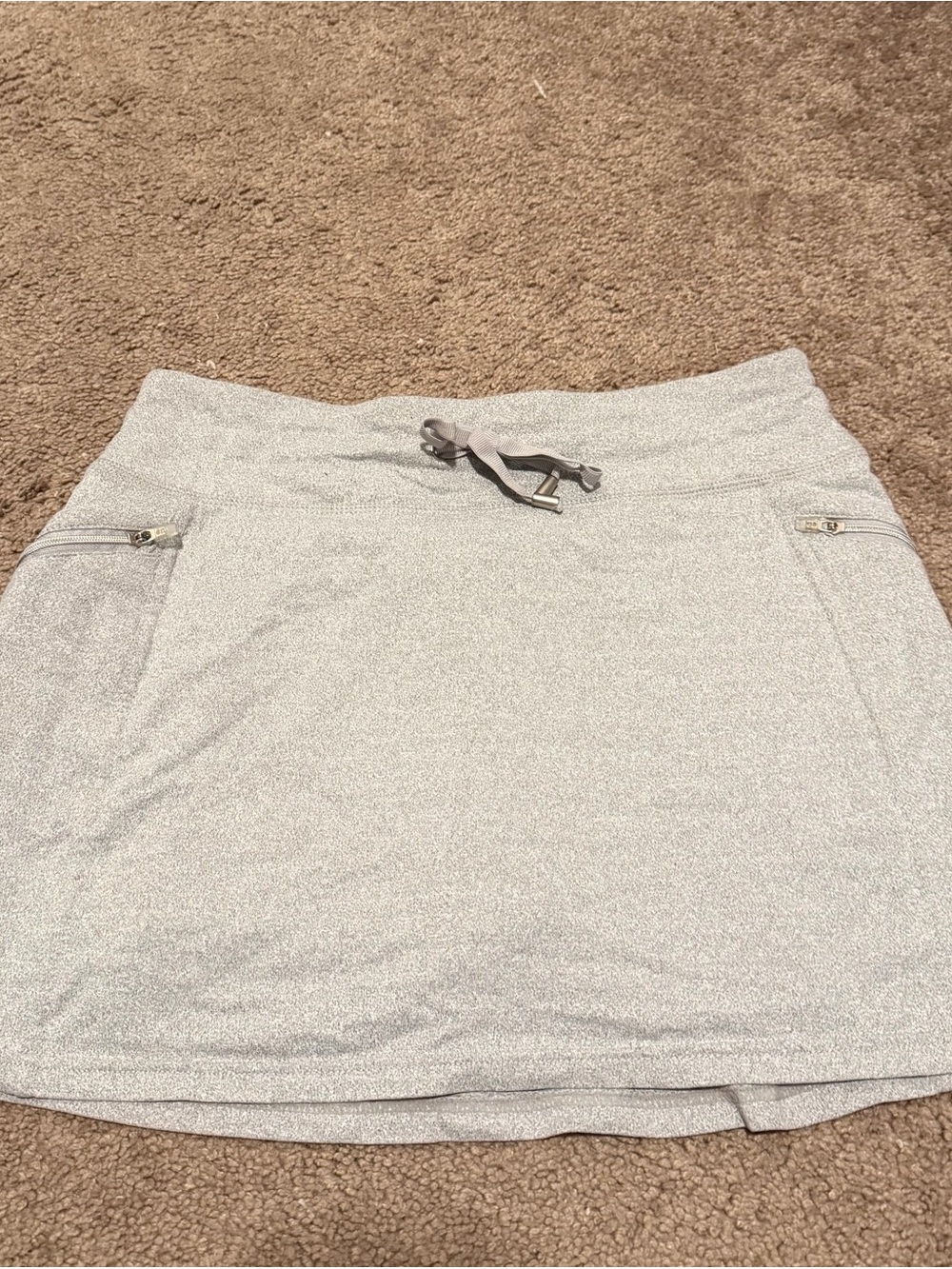 Light Gray Women’s Skirt with Drawstring